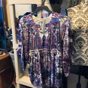 Kimono sleeve paisley design top